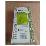 Jumbo paper clips. 8-100 ct boxes