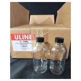 Case of 24 clear glass bottles 4 oz