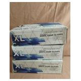 Vinyl exam gloves XL. 3-100 ct boxes