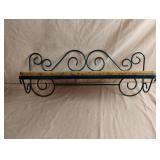 Metal-wood hanging shelf 18 x 5