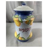 Ceramic Biscotti Cookie Jar