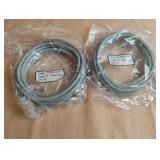CAT5E UTP patch cord. 7 ft. Gray. 2 total