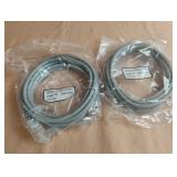 CAT5E UTP patch cord. 7 ft. Gray. 2 total