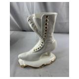 Vintage High Lace Victorian Boot Planter Vase