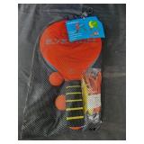 Paddle game set in mesh bag, beach play, yard