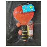 Paddle game set in mesh bag, beach play, yard