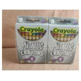Crayola metallic crayons 8 pk. 12 pks total
