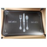 16 new black bon appetit placemats