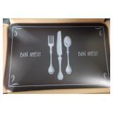 16 new black bon appetit placemats