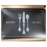 16 new black bon appetit placemats