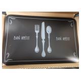 16 new black bon appetit placemats