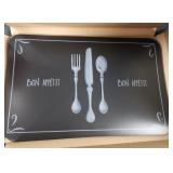 16 new black bon appetit placemats