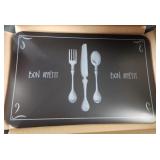 16 new black bon appetit placemats