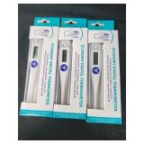 3 digital thermometers