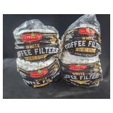 4 pks 200 ct ea basket style coffee filters
