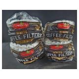 4 pks 200 ct ea basket style coffee filters