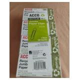 Jumbo paper clips. 8-100 ct boxes
