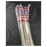 6 packs 2 ct ea USA flags on sticks
