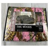 Quilted Microfiber Pink Camo Blanket