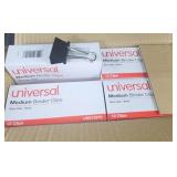 12 boxes 12 ct each universal medium binder clips