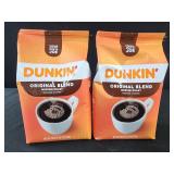 2 dunkin medium roast coffee 18 oz each