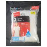 Hanes 3 ct tagless white t shirts size large