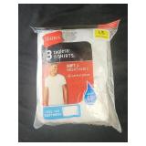 Hanes 3 ct tagless white t shirts size large