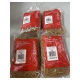 4 Packs of Rubber Bands - Each Bag 1 Lb