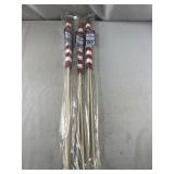 Lot of 3 - 2 Packs American Flags 12x18"