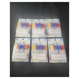 6 pks of numbered candles birthday candles