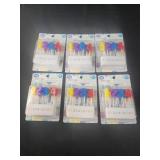 6 pks of numbered candles birthday candles