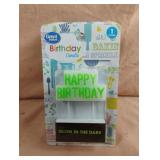 Glow in the dark Happy Birthday candle. 6 total