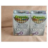Crayola metallic crayons. 12-8 ct packs