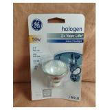 GE halogen 50w indoor floodlight bulbs. 3 total
