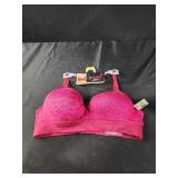 Size L pink wirefree bra