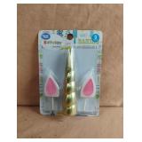 Unicorn horn and ears candles. 6 sets
