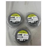 Lot of 3 100 Ft Weed Warrior Trimmer Line Packs