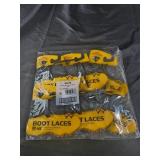 Six 45" boot laces black