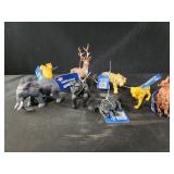 8 plastic safari animals toys