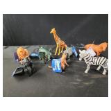 8 plastic safari animals toys