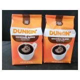 2 bags Dunkin medium roast coffee1 lb each