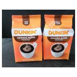 2 bags Dunkin medium roast coffee1 lb each