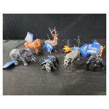 8 plastic safari animals toys