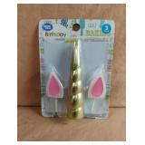 Unicorn horn and ears candles. 6 sets