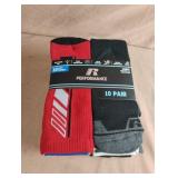 Boys crew socks. Large 3-9. 10 pair