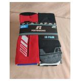 Boys crew socks. Large 3-9. 10 pair