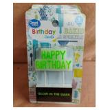 Happy Birthday glow in the dark candles. 5 total