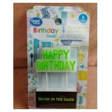 Happy Birthday glow in the dark candles. 5 total