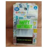 Happy Birthday glow in the dark candles. 5 total