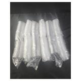Plastic condiment cups with lids, food service